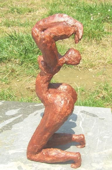 Sculpture intitulée "La même profil gauc…" par S Eymond Laritaz, Œuvre d'art originale, Ciment