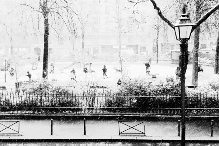 Photographie intitulée "" Snowy day "" par Jacqueline Giudicelli, Œuvre d'art originale, Photographie numérique