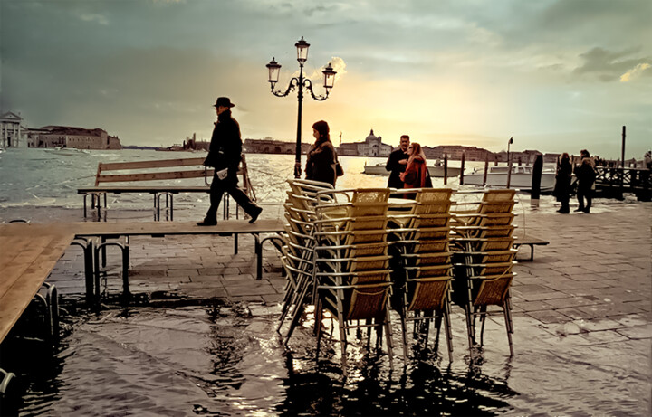 Photographie intitulée "Aqua Alta" par Jacqueline Giudicelli, Œuvre d'art originale, Photographie numérique