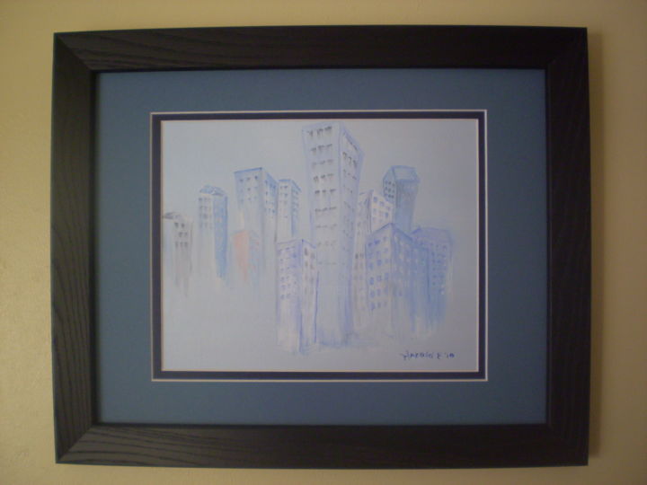 Painting titled "City of Dreams" by Harold Messler, Original Artwork, Oil