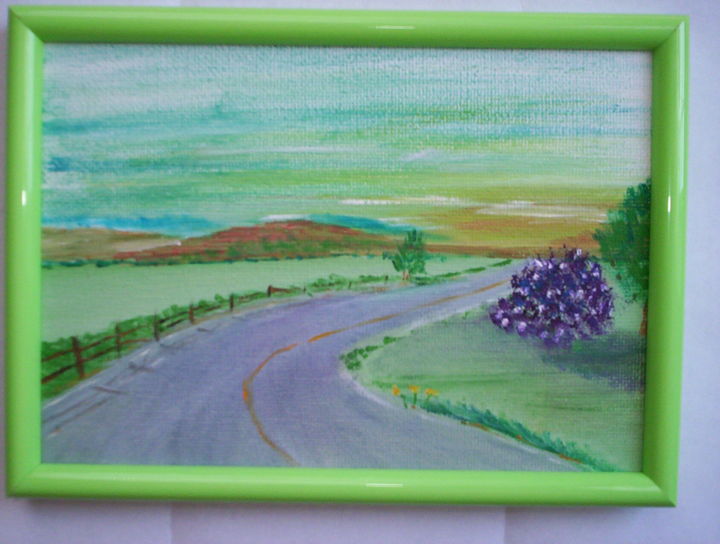 Painting titled "Long Road Back" by Harold Messler, Original Art, Other