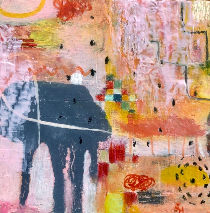 Painting titled "‘Fermata’" by Jacqui Harris, Original Art, Oil