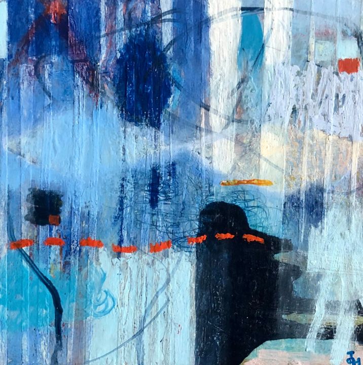 Painting titled "‘Balmy’" by Jacqui Harris, Original Art, Oil