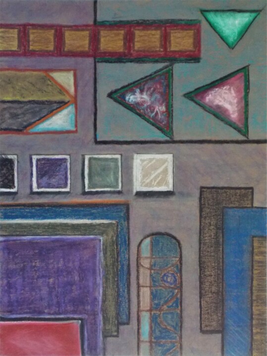 Peinture intitulée "Galerie II" par Harry Lübke (hARRY), Œuvre d'art originale, Pastel