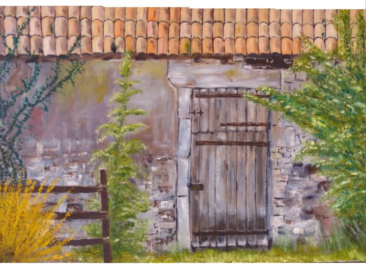 Painting titled "la-vieille-porte.jpg" by H. Oriaut, Original Artwork