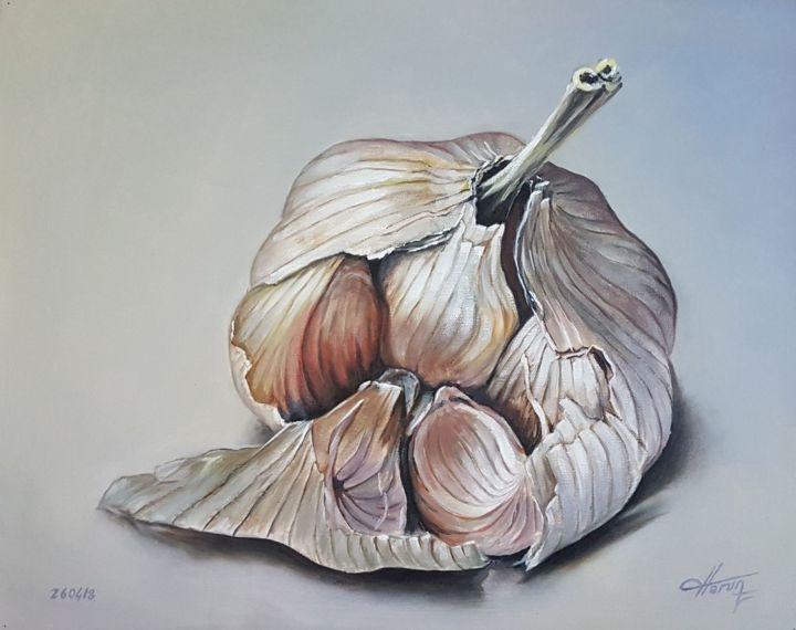 제목이 "Garlic"인 미술작품 Harun Ayhan로, 원작, 기름