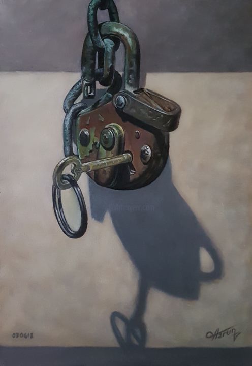 제목이 "Old lock"인 미술작품 Harun Ayhan로, 원작, 기름