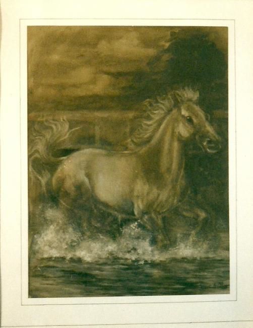 Painting titled "cheval_au_galop.jpg" by Hasch, Original Artwork