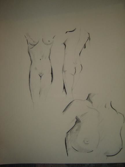 Drawing titled "Bodies" by Francisco Martinez, Original Artwork
