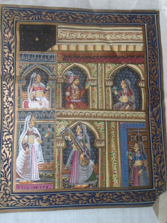 Malarstwo zatytułowany „indian miniature” autorstwa Hassam Zafar, Oryginalna praca