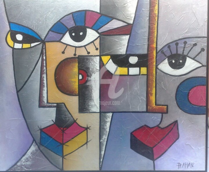 Peinture intitulée "1931896-25023912515…" par Hassan Dahane, Œuvre d'art originale