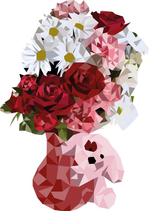 Digital Arts titled "Un Bouquet Pour Mad…" by Weather Granted Aka Hassan Ishkov, Original Artwork, 2D Digital Work