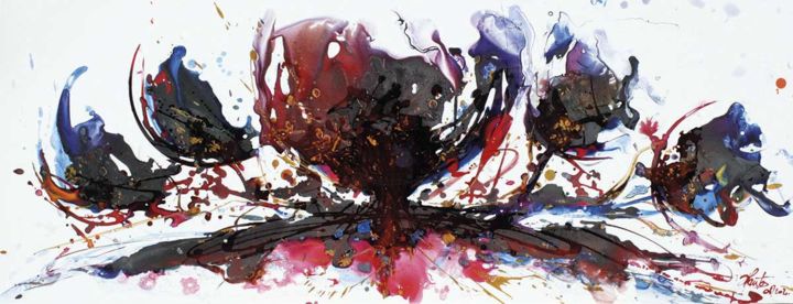 Peinture intitulée "L'arôme de la terre" par Stéphane Hauton (O), Œuvre d'art originale, Aquarelle