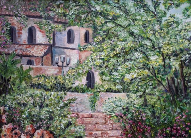 Painting titled "Jerusalem.Old town.…" by Galina-Hava, Original Artwork, Oil