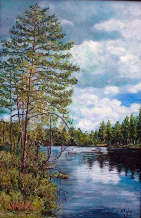 Картина под названием "Karelia" - Galina-Hava, Подлинное произведение искусства