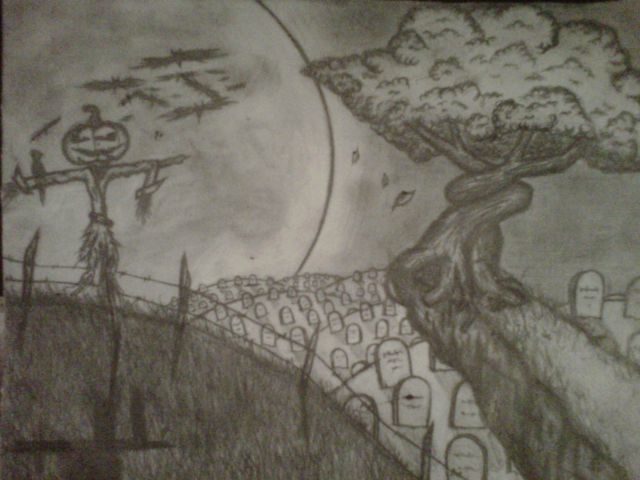 Dibujo titulada "Zombie Land" por Havok, Obra de arte original, Otro