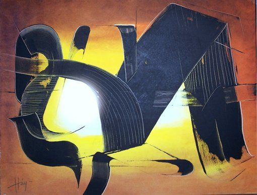 Peinture intitulée "GRAPHOS" par Hay Màté, Œuvre d'art originale