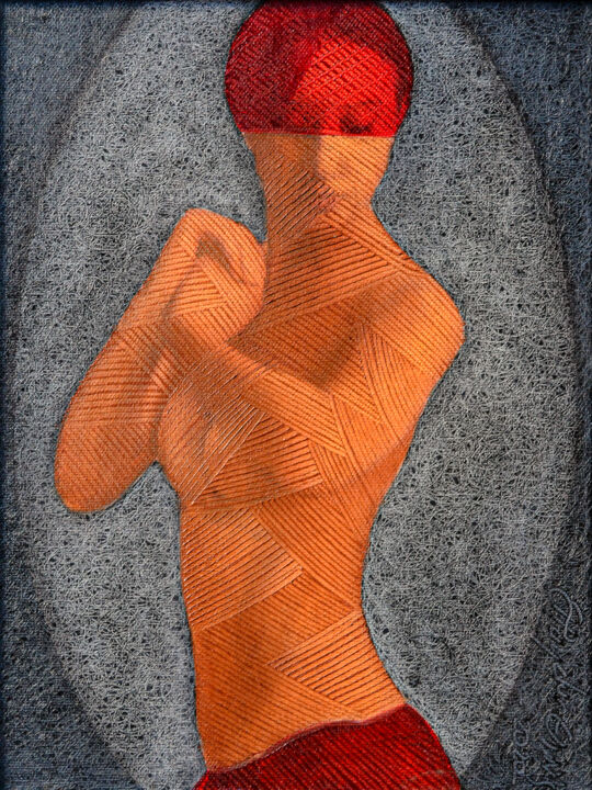 Ζωγραφική με τίτλο "Nude 4" από Haydar Ekinekk, Αυθεντικά έργα τέχνης, Λάδι