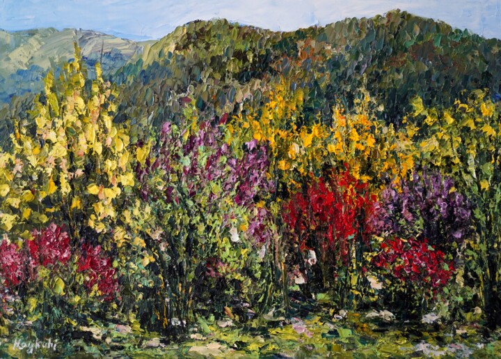 Painting titled "Autumn" by Haykuhi Khachatryan, Original Artwork, Oil
