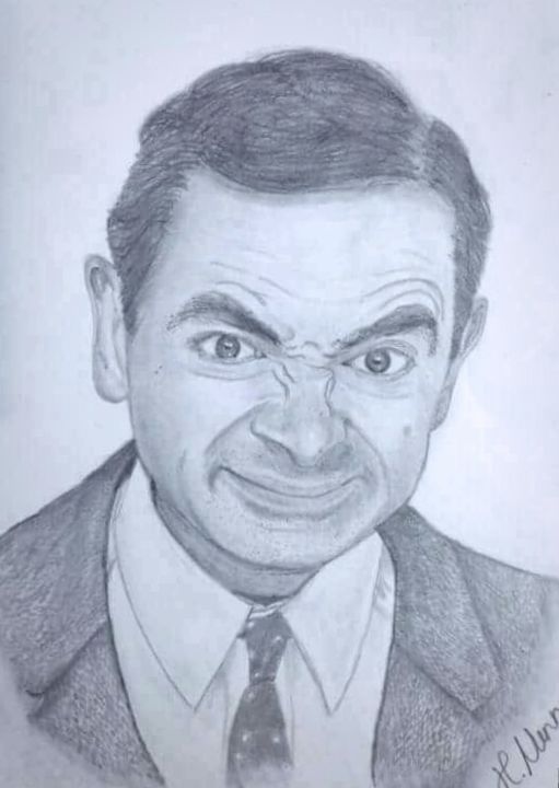 Drawing titled "Mr Bean" by Hayley Nunn, Original Artwork