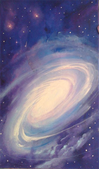 Pintura intitulada "Galaxie" por Haylia, Obras de arte originais, Acrílico