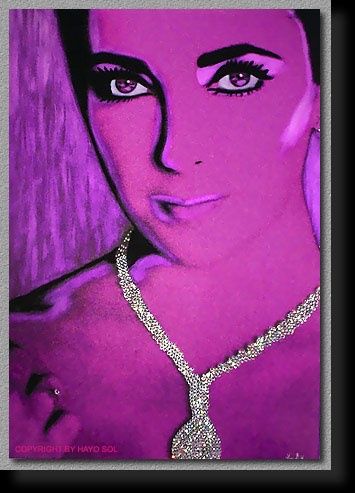 Painting titled "Taylor - 'Purple'" by Hayo Sol, Original Art, Oil