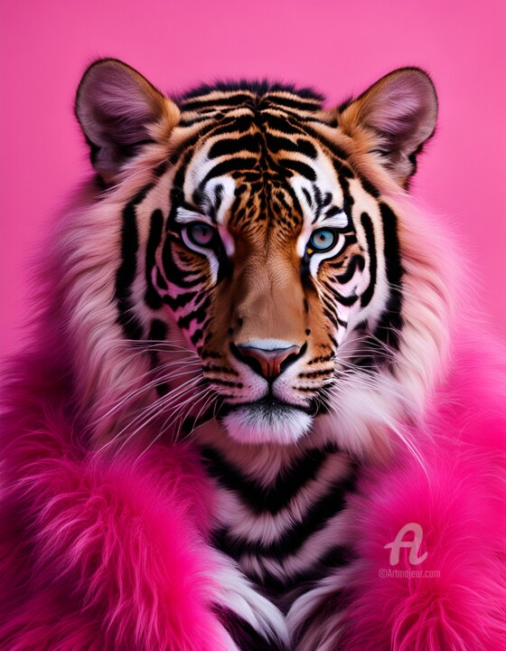 Digital Arts titled "Rosy Roar" by Hazel, Original Artwork, Digital Photography