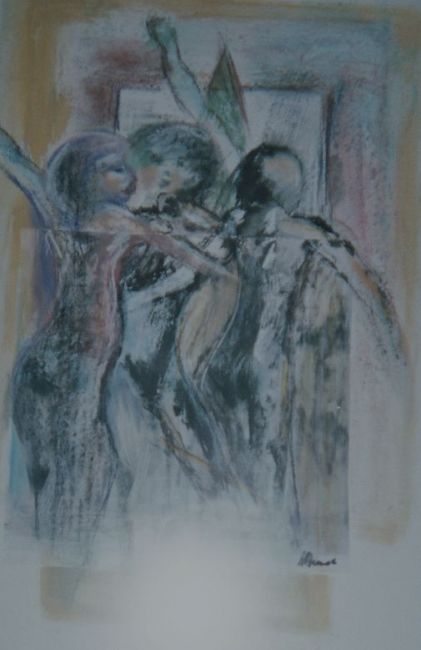 Disegno intitolato "Amitié" da Hbron, Opera d'arte originale