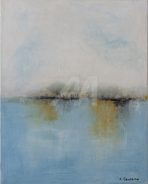 Pintura intitulada "Blue Seeking" por Helena Cambeiro, Obras de arte originais, Acrílico