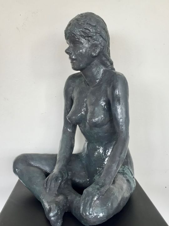 Скульптура под названием "Alexia Sculpture te…" - Hiam Demeulenaere, Подлинное произведение искусства, Терракота