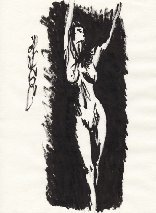 제목이 "noir et blanc N°1"인 그림 Hdsc로, 원작, 잉크