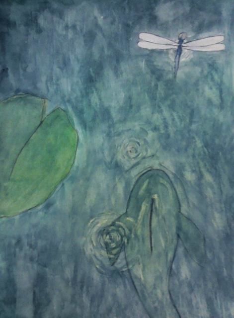 Pittura intitolato "Chasing Dragonflies" da Amanda Bray, Opera d'arte originale