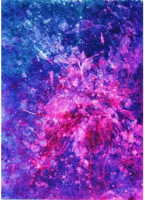 Pittura intitolato "Purple Rewind" da Amanda Bray, Opera d'arte originale, Olio