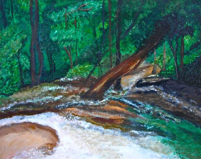 Peinture intitulée "dunns river" par Heather Caton, Œuvre d'art originale, Huile
