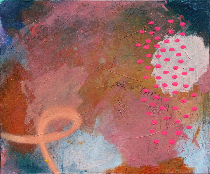 Картина под названием "Burning Bridges" - Heather Hailstones, Подлинное произведение искусства, Акрил Установлен на Деревянн…
