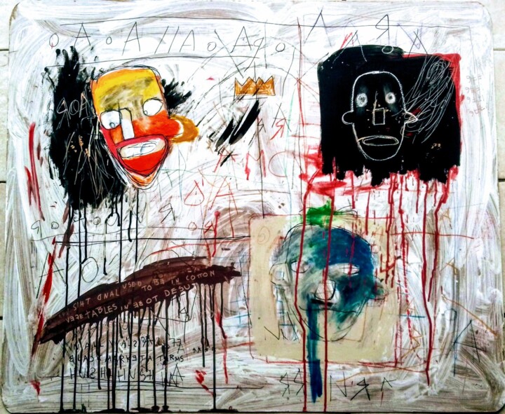 Peinture intitulée "Je de tête" par Hector O'Kanin, Œuvre d'art originale, Acrylique