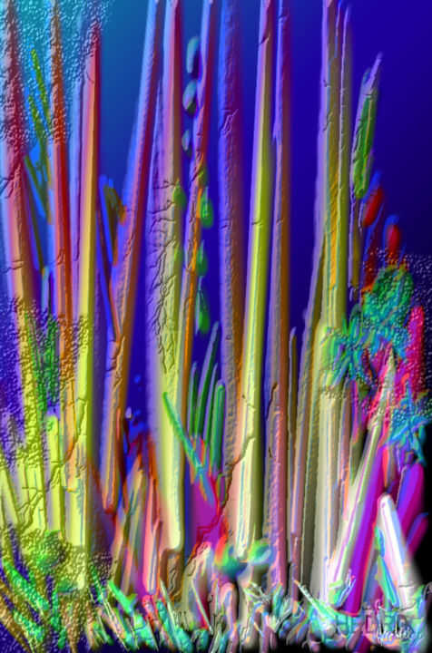 Artes digitais intitulada "Jungle" por Hedrix, Obras de arte originais, Trabalho Digital 2D
