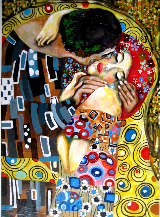 Peinture intitulée "Klimt" par Heidy Garcia, Œuvre d'art originale