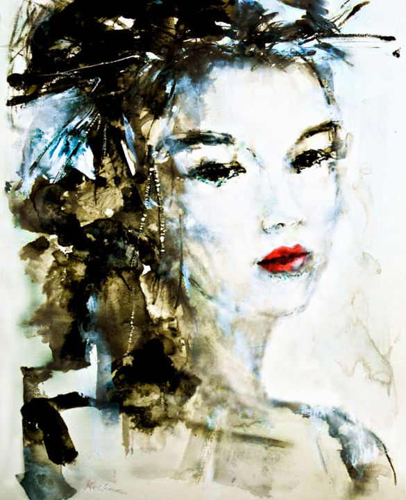 绘画 标题为“"Geisha"” 由Hein Kocken, 原创艺术品