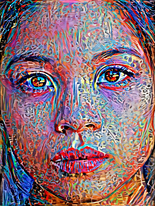 Digitale Künste mit dem Titel "Portrait #02" von Heinz Bucher, Original-Kunstwerk, Digitale Malerei