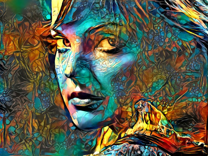 Digitale Künste mit dem Titel "Portrait #08" von Heinz Bucher, Original-Kunstwerk, Digitale Malerei