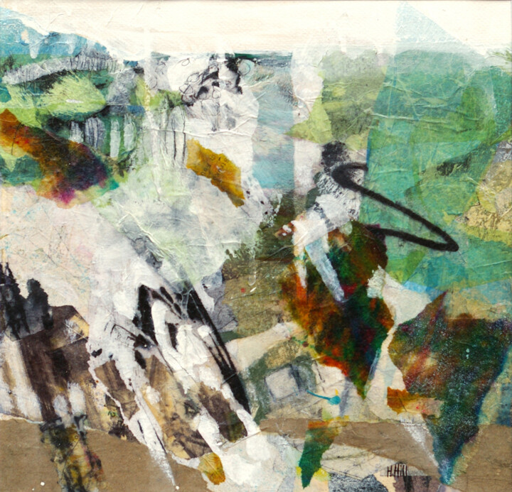 Collages titled "Promenade III" by Helen Hill, Original Artwork, Collages