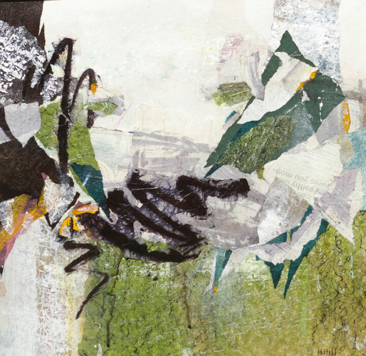 Collages titled "Fin de printemps" by Helen Hill, Original Artwork, Collages