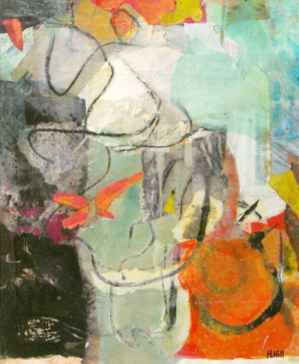 Collages titled "Interieur II" by Helen Hill, Original Artwork, Collages