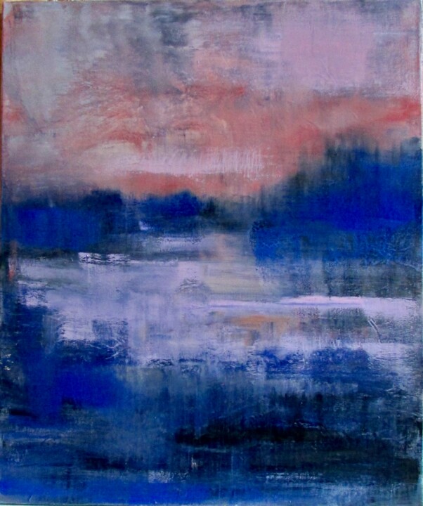 Malarstwo zatytułowany „Late Evening on the…” autorstwa Helena Butler, Oryginalna praca, Akryl