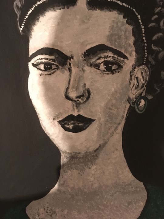 Painting titled "Frida" by Léna, Original Artwork, Acrylic