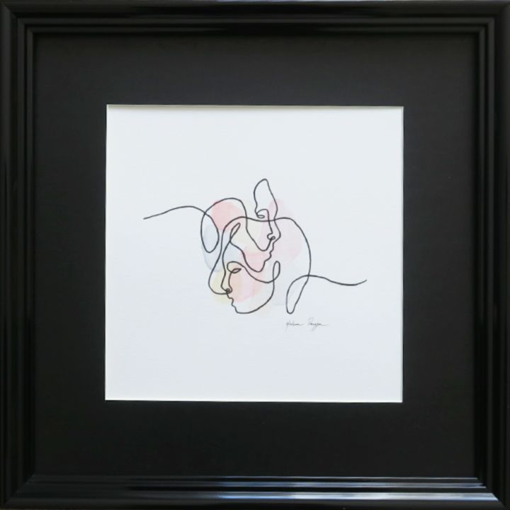 Peinture intitulée "Influence" par Helena Pareja, Œuvre d'art originale, Aquarelle