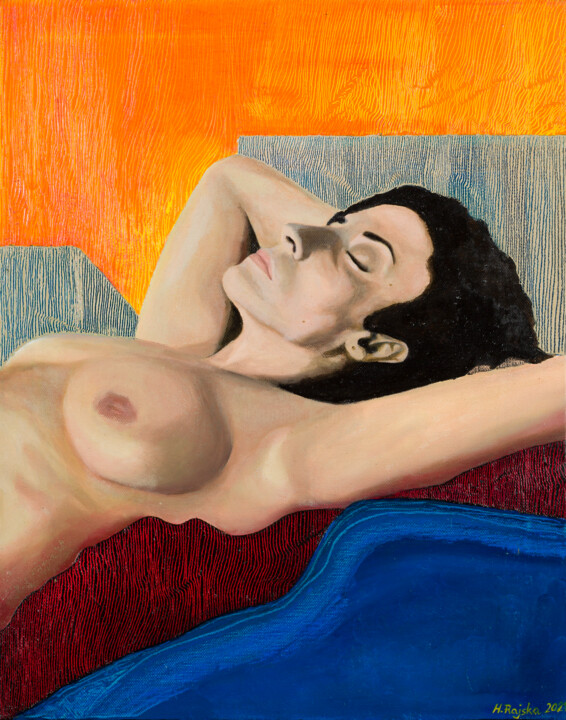 Картина под названием "Portrait of Karolin…" - Helena Rajska, Подлинное произведение искусства, Масло