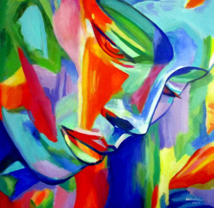 Painting titled ""Inner strength"" by Helena Wierzbicki, Original Artwork, Acrylic