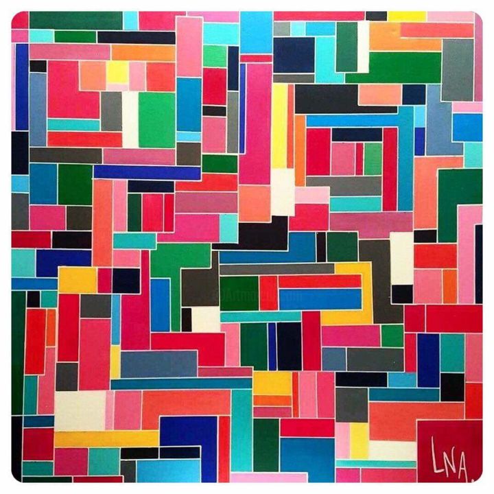 Peinture intitulée "Colors" par Lna, Œuvre d'art originale, Acrylique Monté sur Châssis en bois